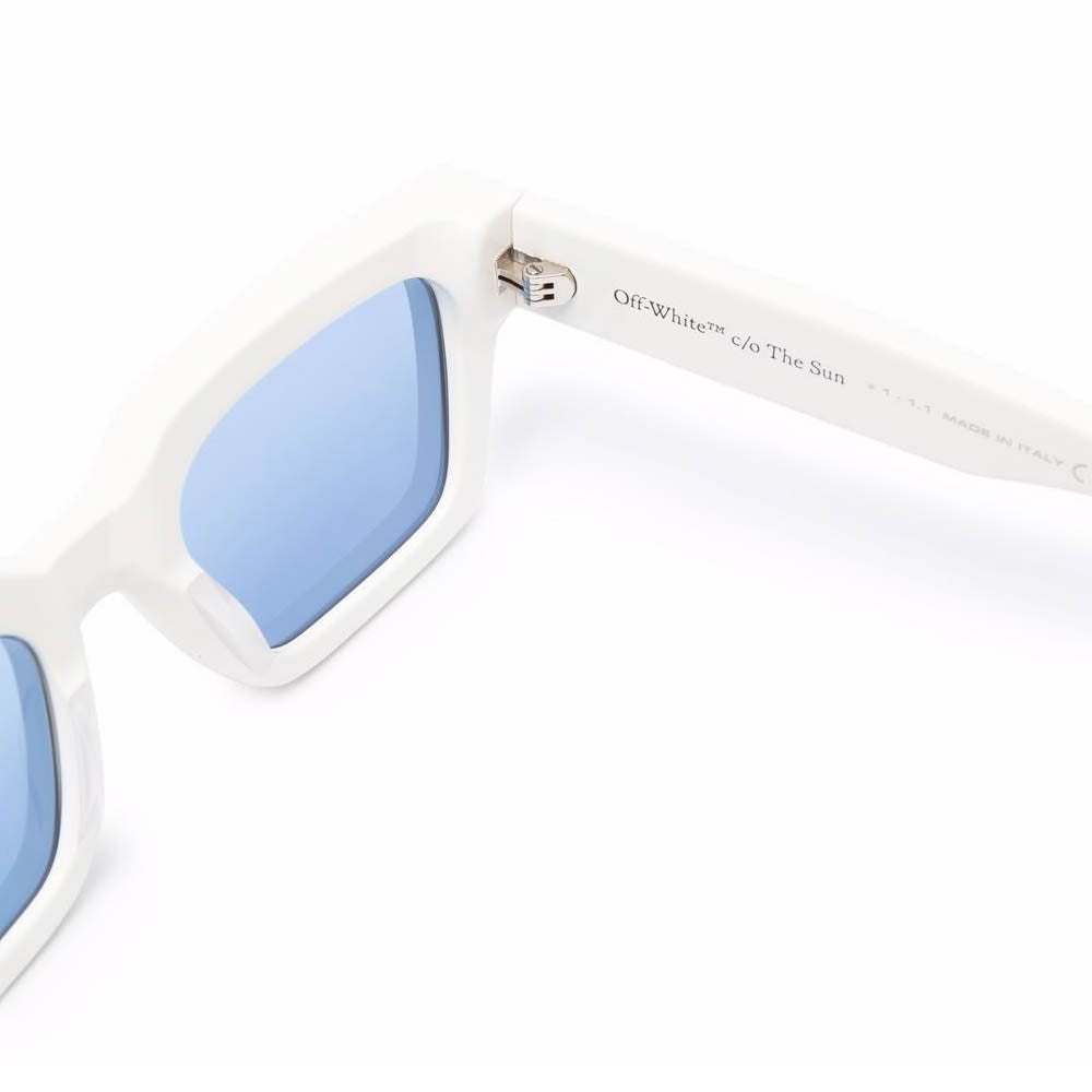 Off-White Virgil Square Frame Sunglasses White/Blue Off-White