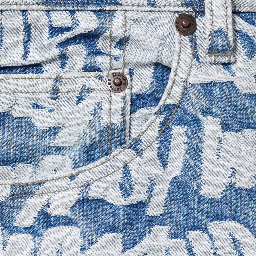 Supreme Fat Tip Jacquard Regular Jean Blue Supreme