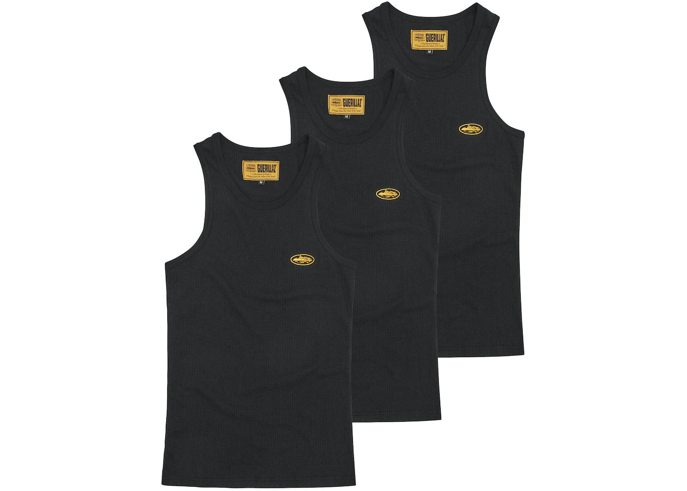 Corteiz Mens Bolo Essentials Tank Top 3-Pack Black Corteiz
