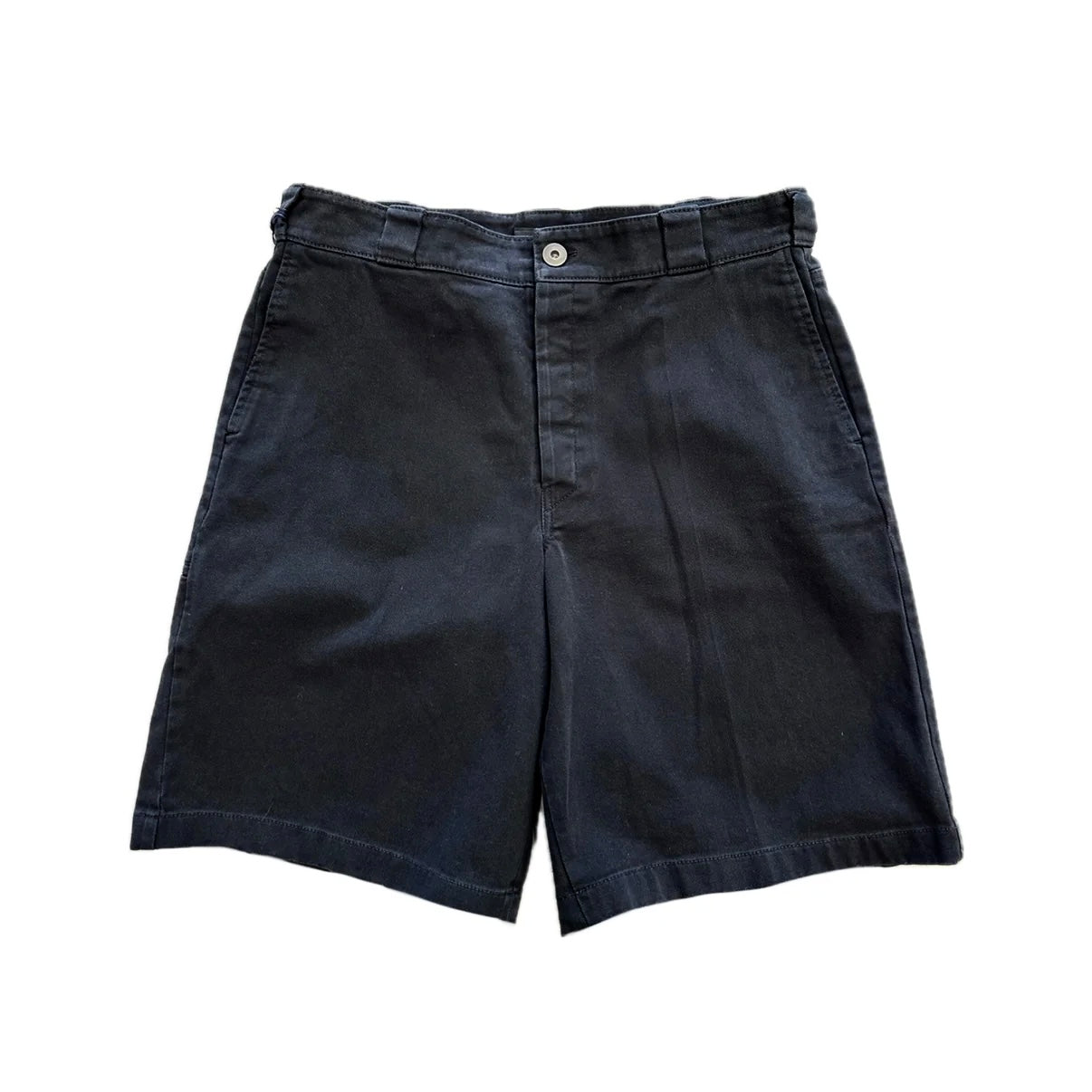 Prada Triangle Logo Denim Shorts Black