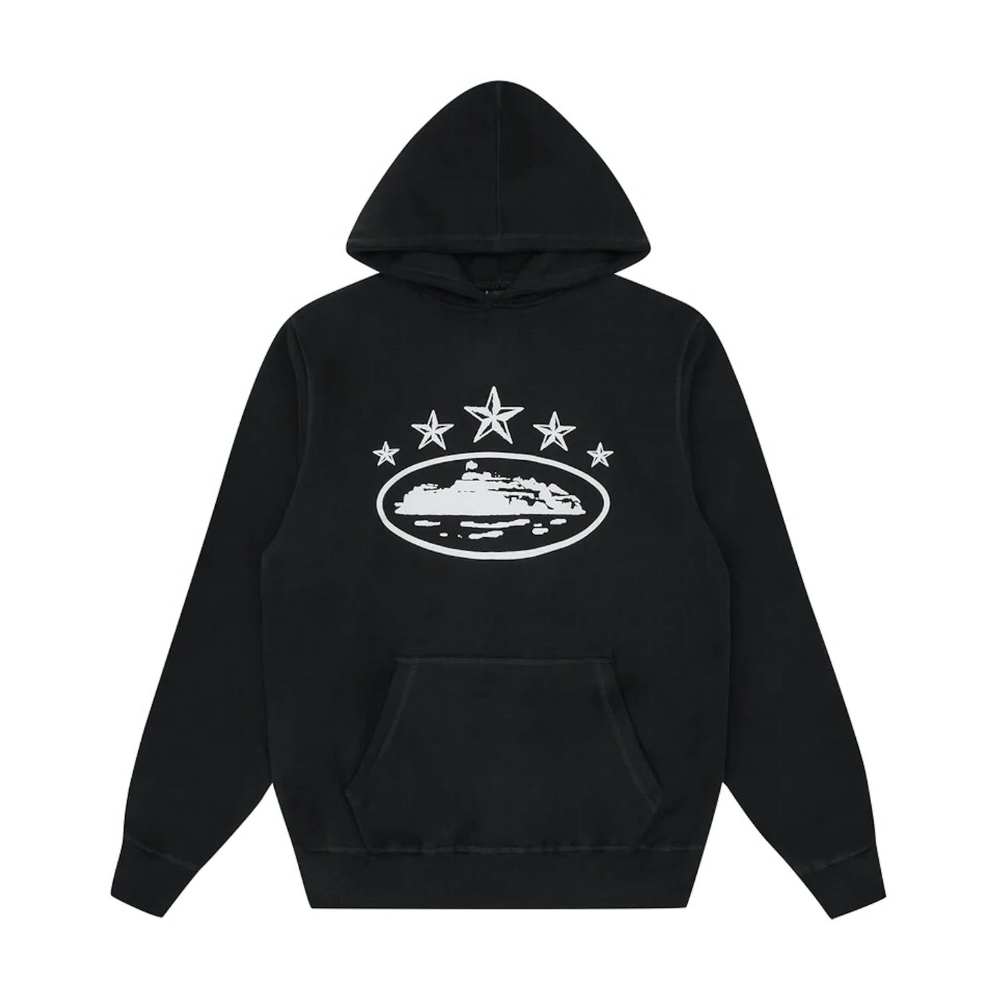Corteiz 5 Starz Alcatraz Hoodie Black Corteiz