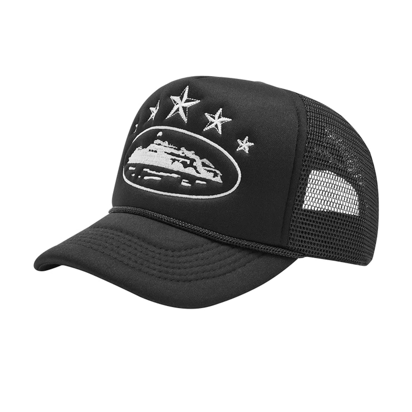 Corteiz 5 Starz Alcatraz Trucker Cap Black Corteiz