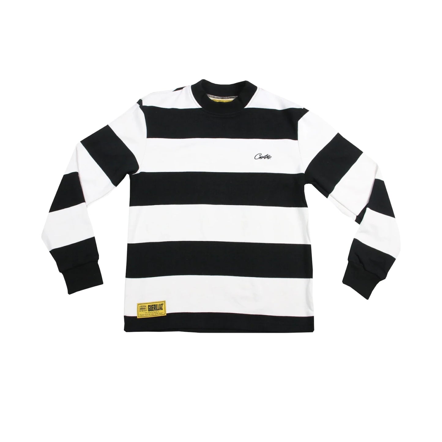 Corteiz Allstarz Striped Longsleeve Black/White