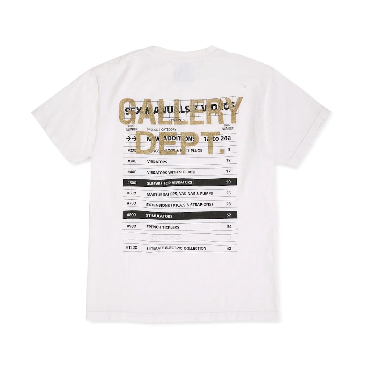 Gallery Dept. Doc Johnson Sexual Positions Tee White Gallery Dept.