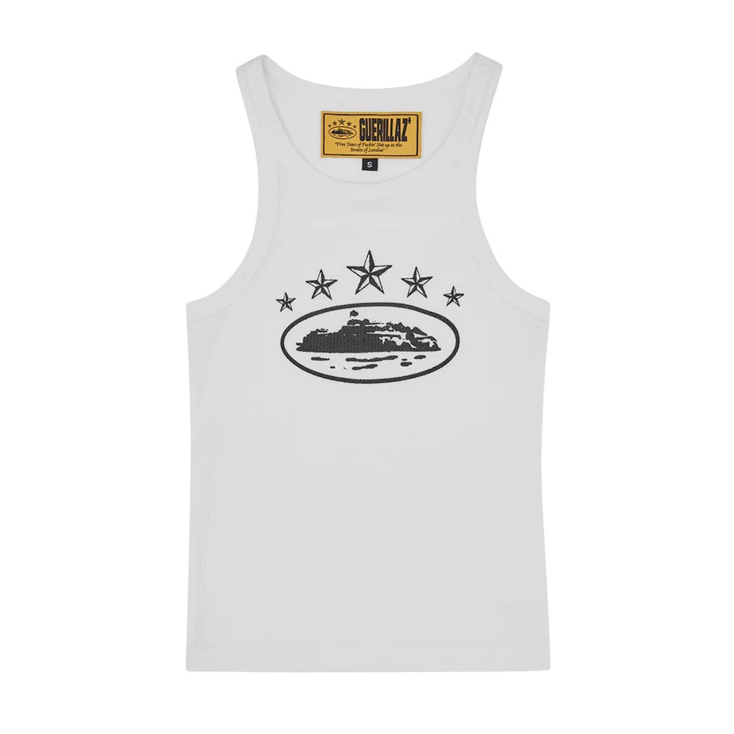 Corteiz Women's 5 Starz Alcatraz Tank Top White Corteiz