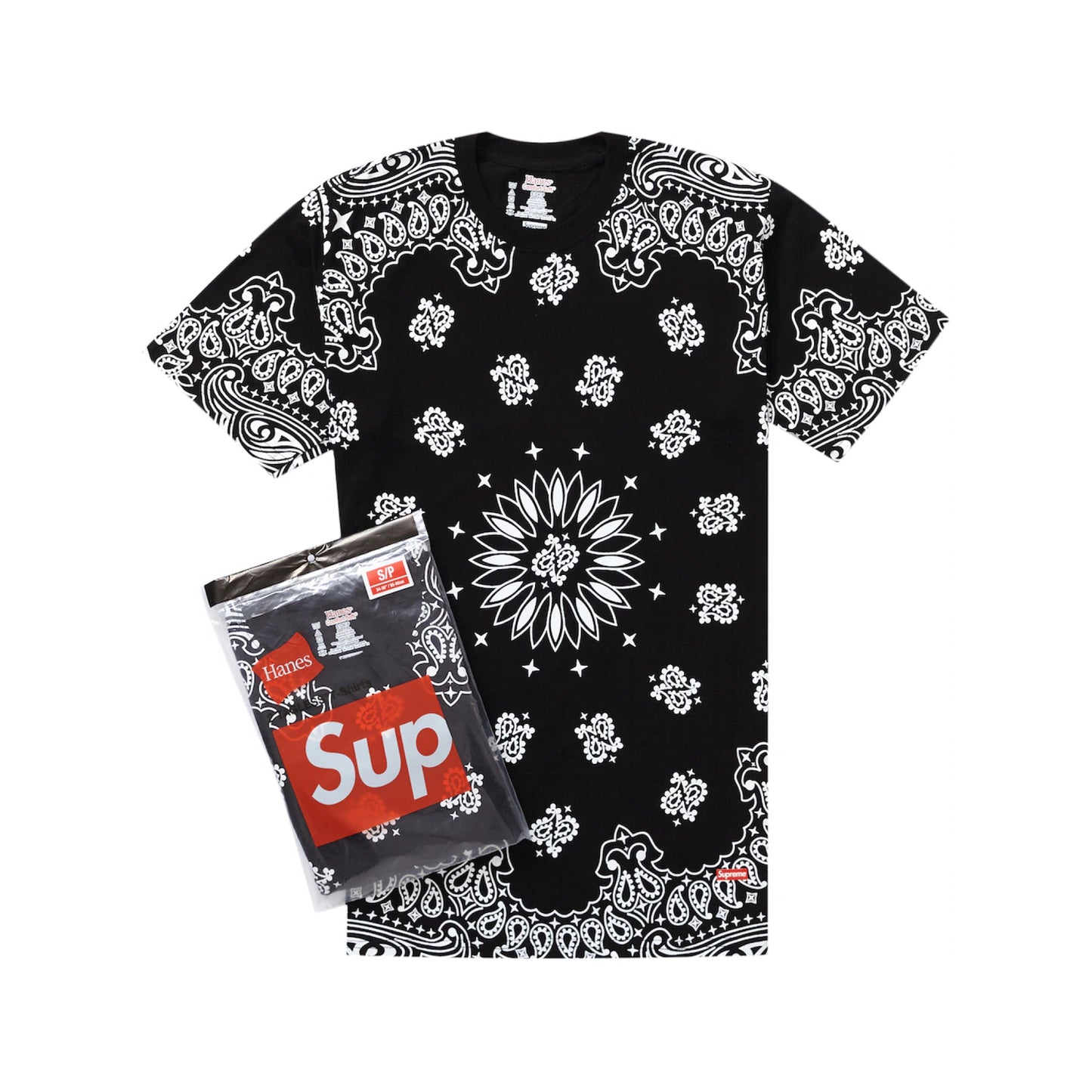 Supreme Hanes Bandana Tagless Tees (2 Pack) Black Supreme