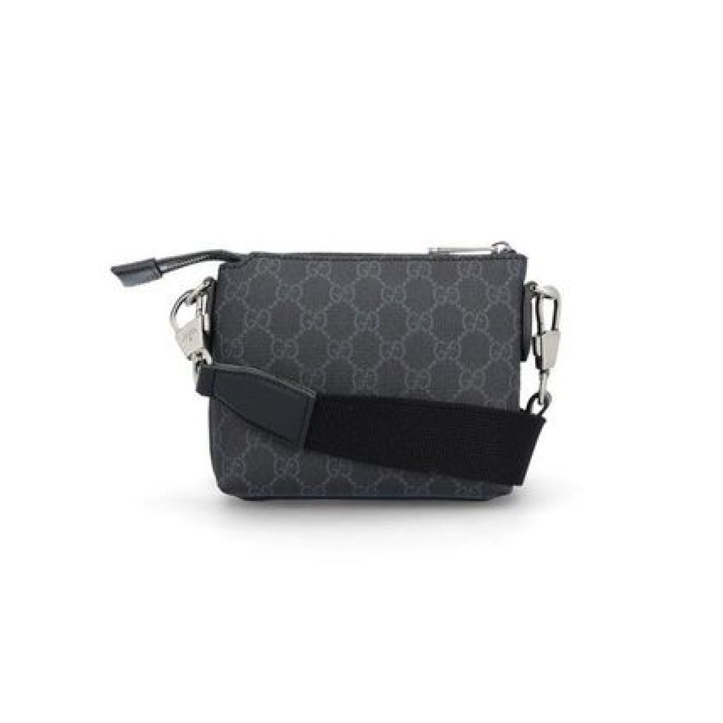 Gucci GG Supreme Zipped Messenger Bag Black