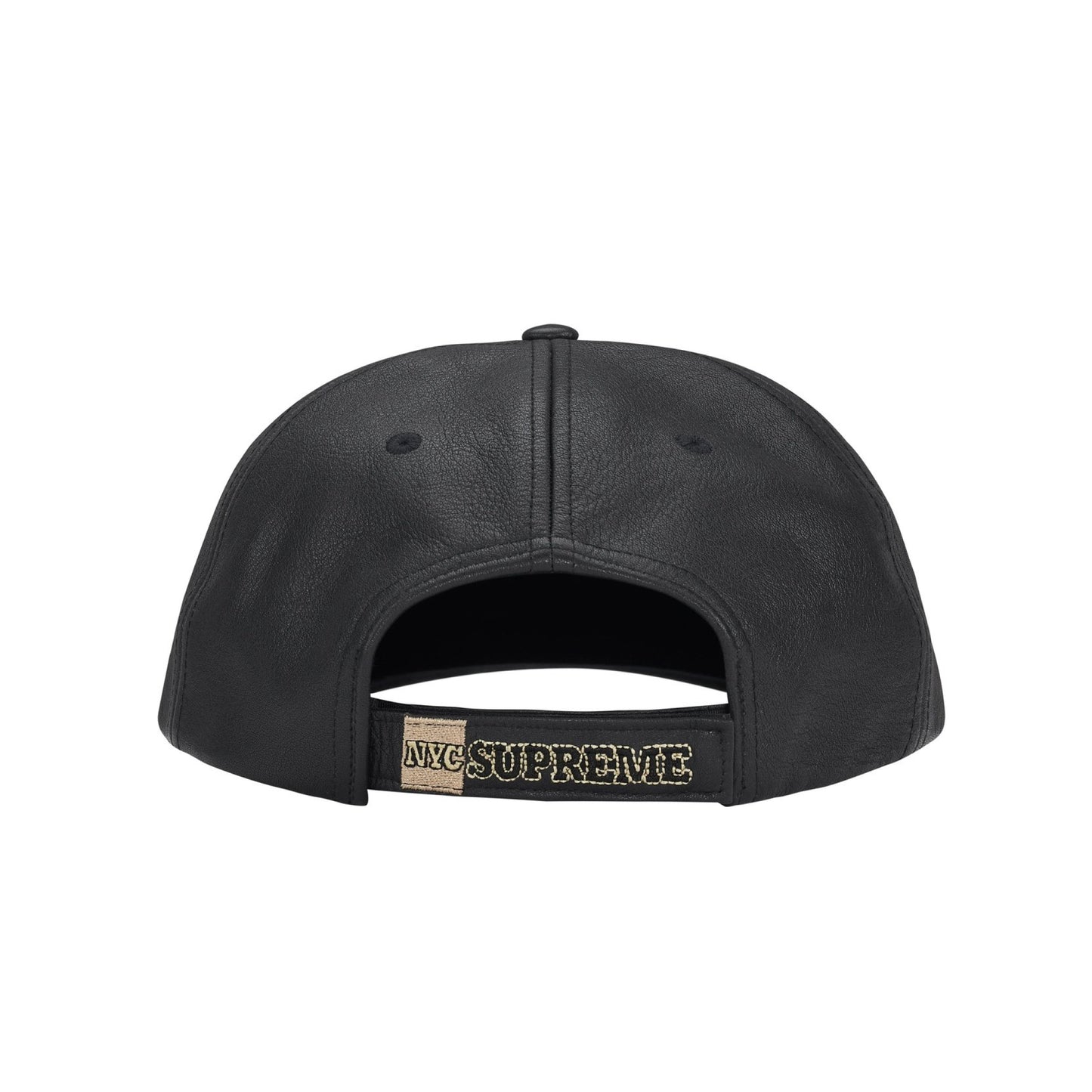Supreme New York Leather 6-Panel Black