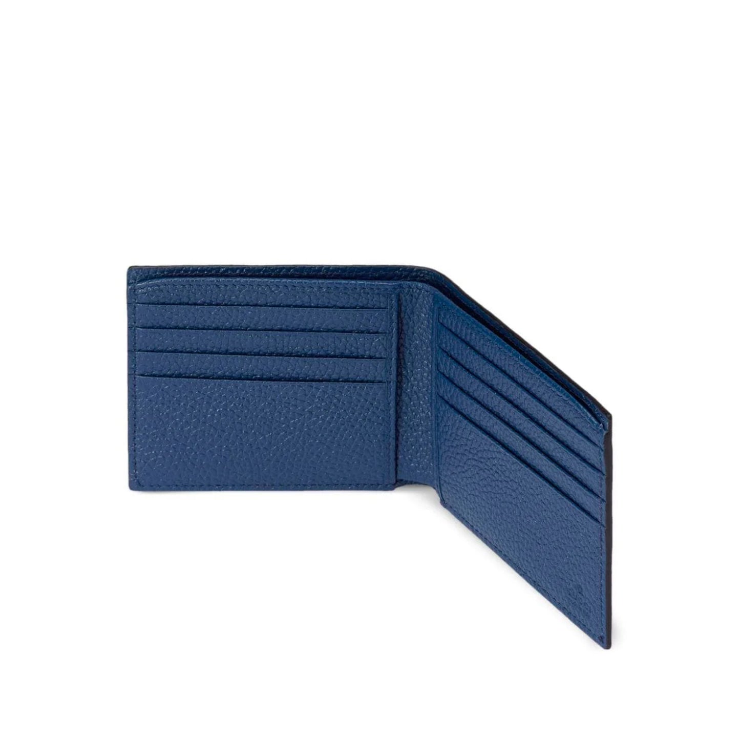 Gucci Logo Plaque Bi-Fold Wallet Leather Blue