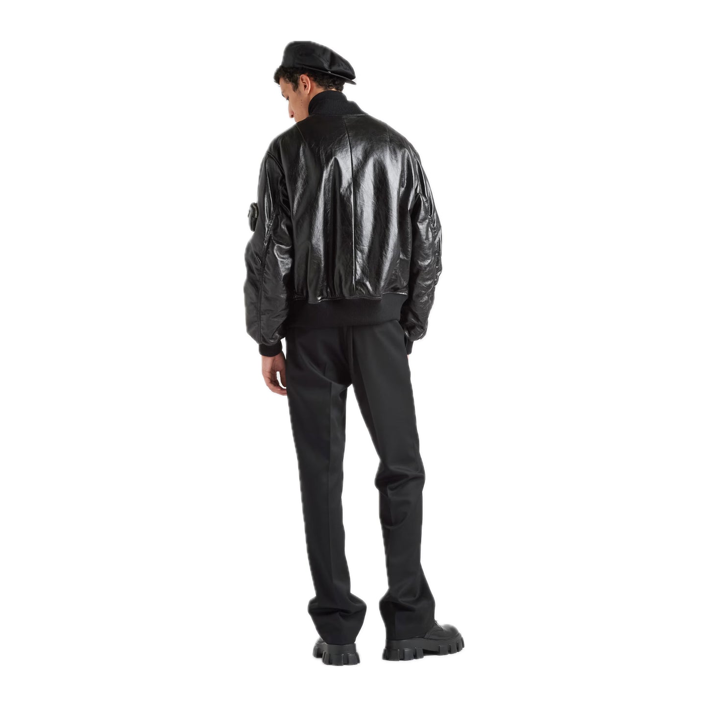 Prada Nappa Leather Bomber Jacket