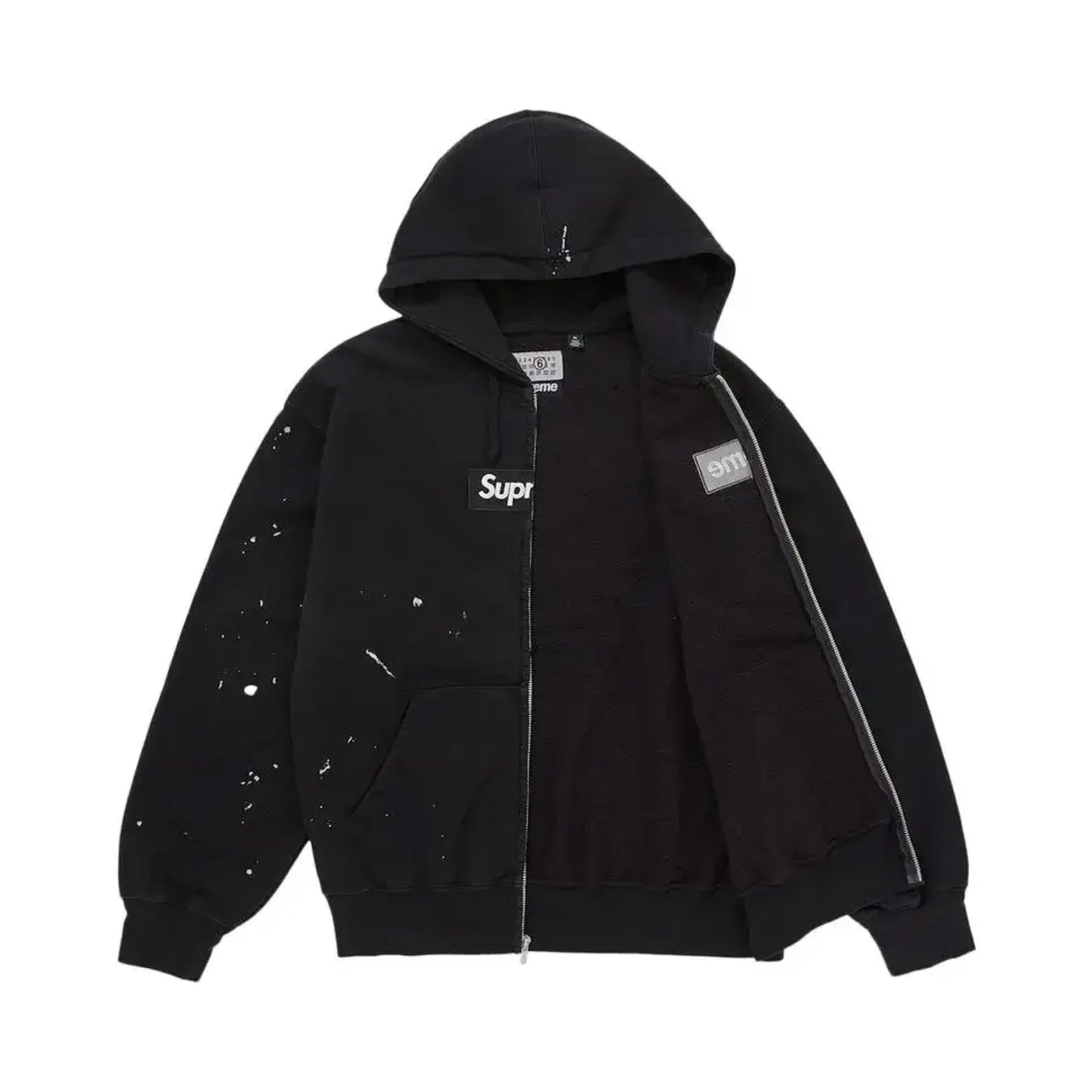 Supreme MM6 Maison Margiela Box Logo Zip Up Hooded Sweatshirt