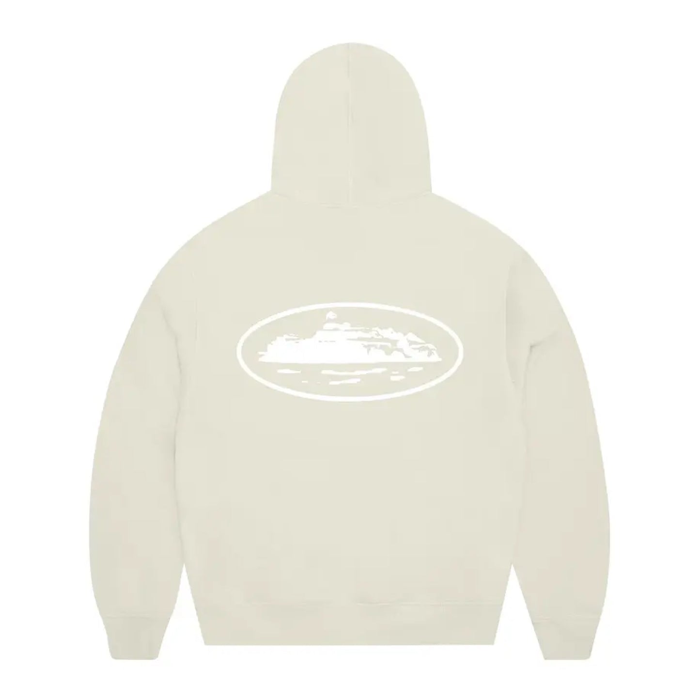 Corteiz Island Puff Print Hoodie Off White