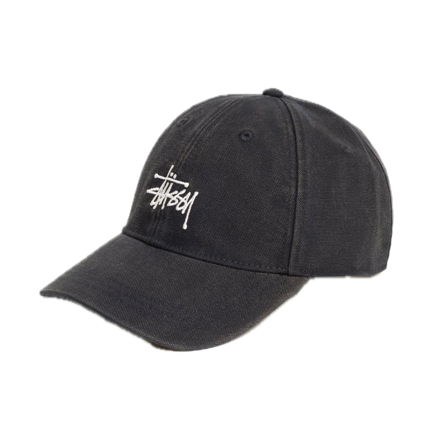 Stussy Basc Logo Canvas Cap Black