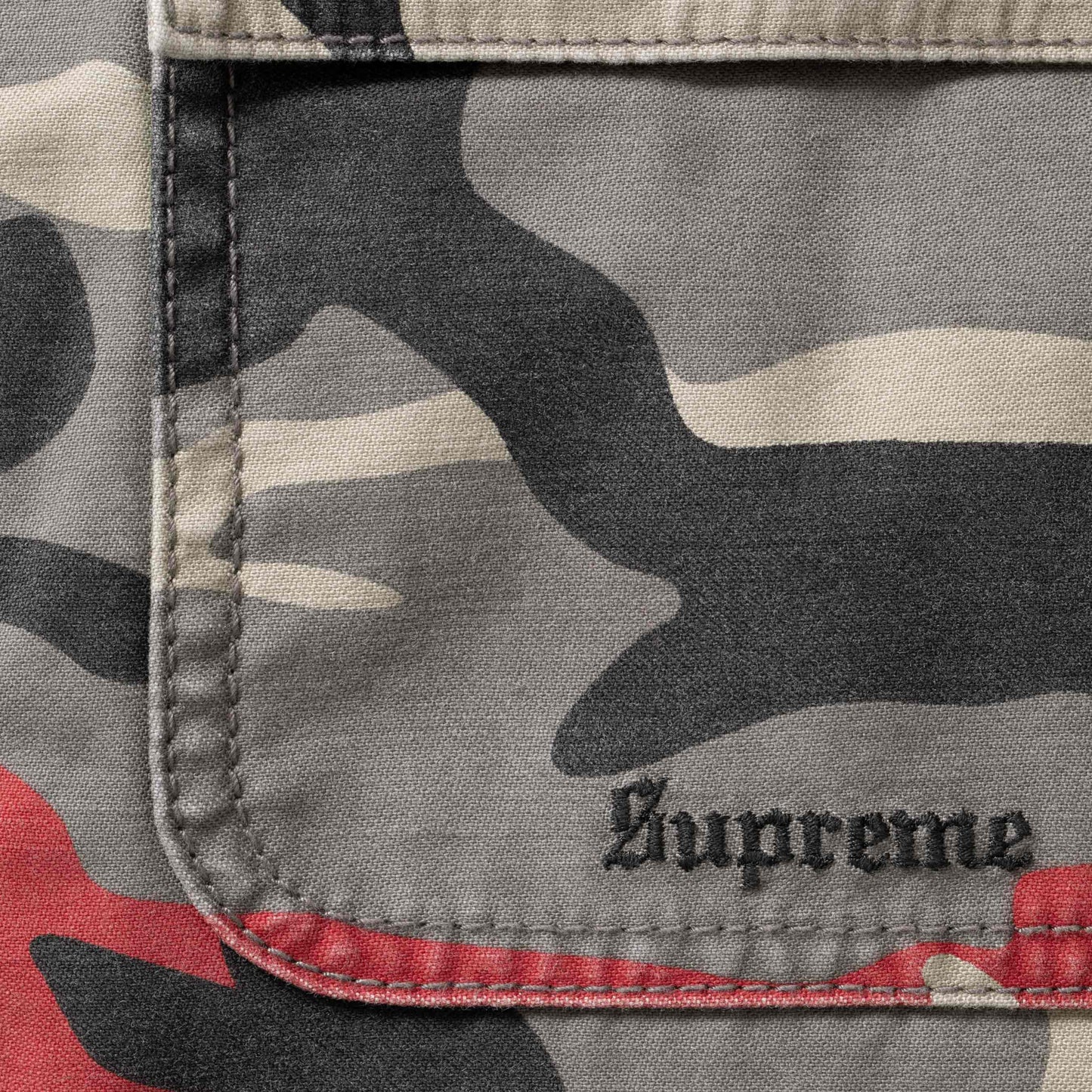 Supreme Cordura Twill Utility Jacket Red Camo