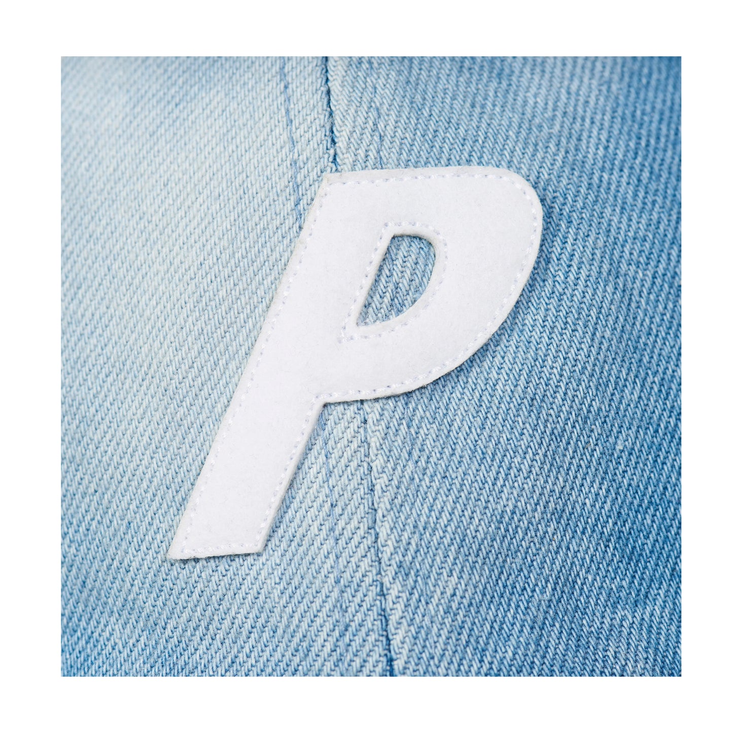 Palace P 6-Panel Denim Hat (FW25) Stone Wash