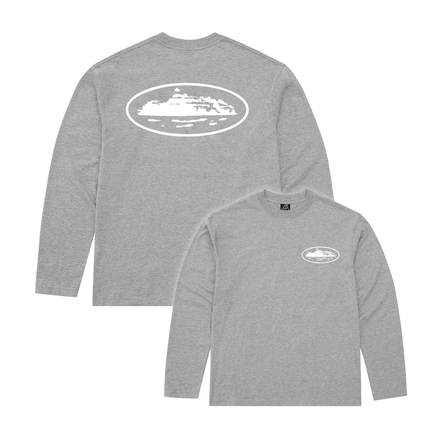 Corteiz Og Island Ls Tee Heather Grey