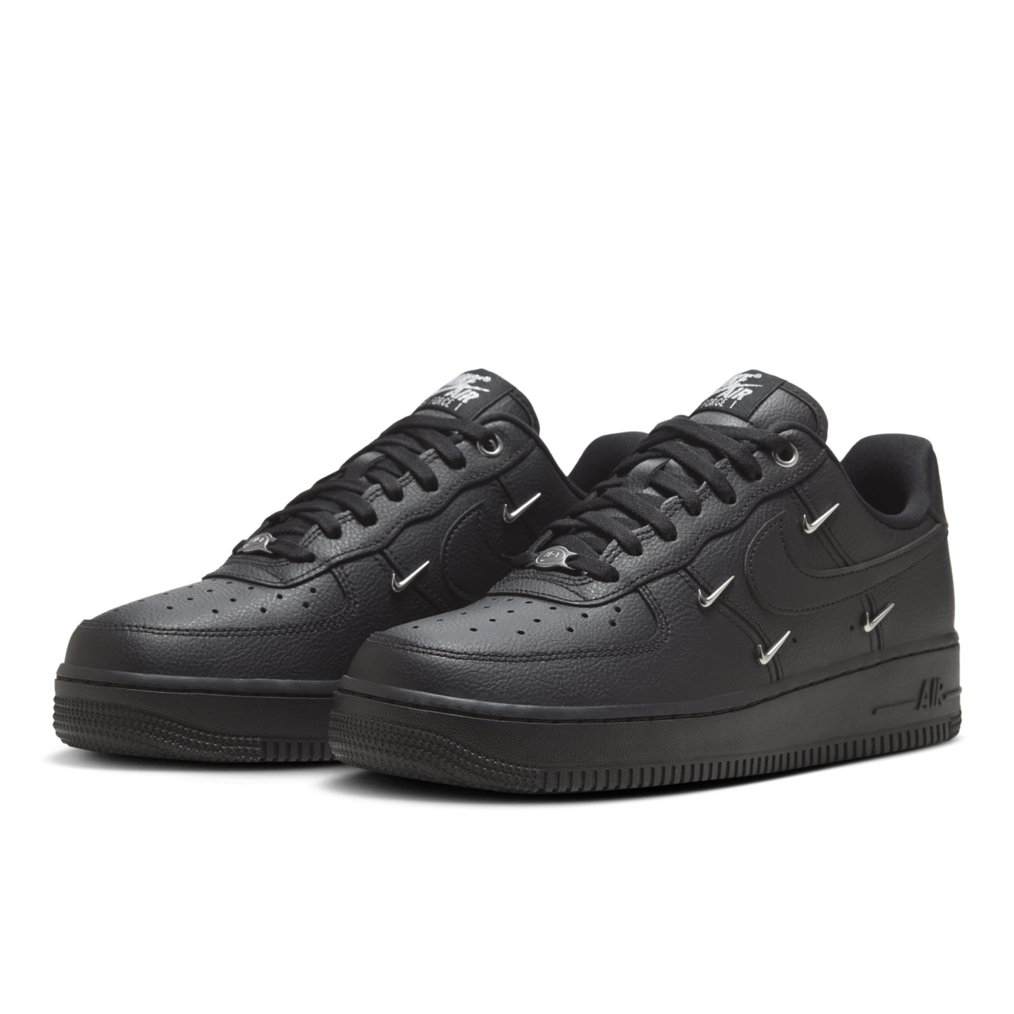 Nike Air Force 1 Low '07 LX Black Silver Mini Swoosh