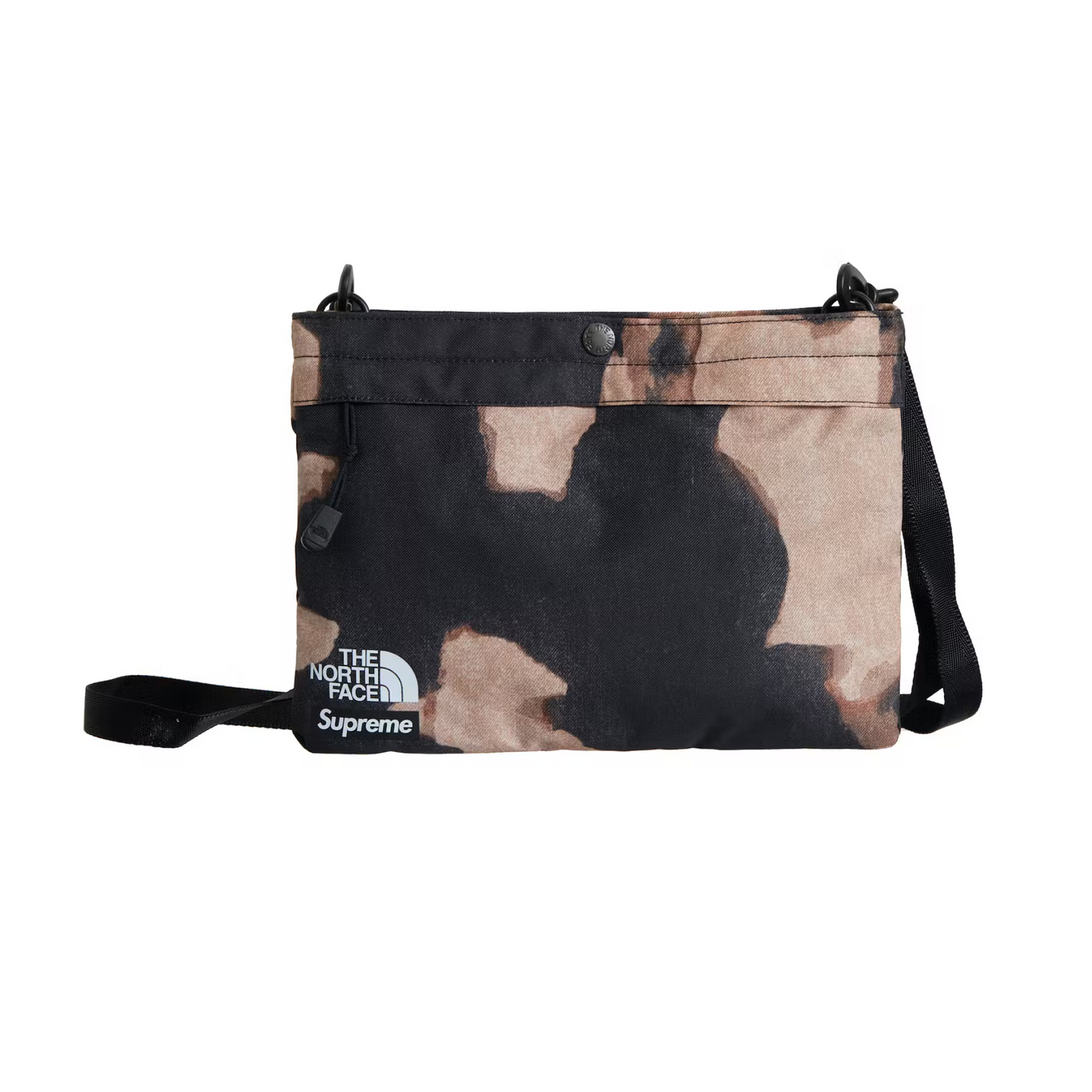 Supreme The North Face Bleached Denim Print Shoulder Bag Black Supreme