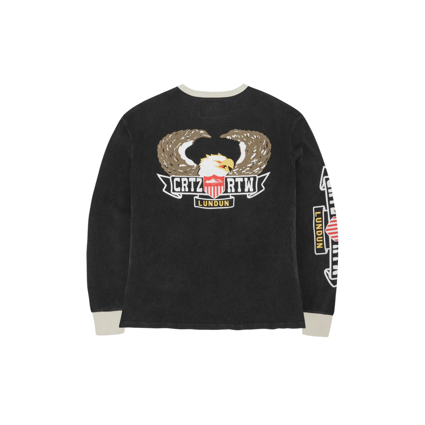 Corteiz Dipset Waffle Longsleeve Washed Black Corteiz