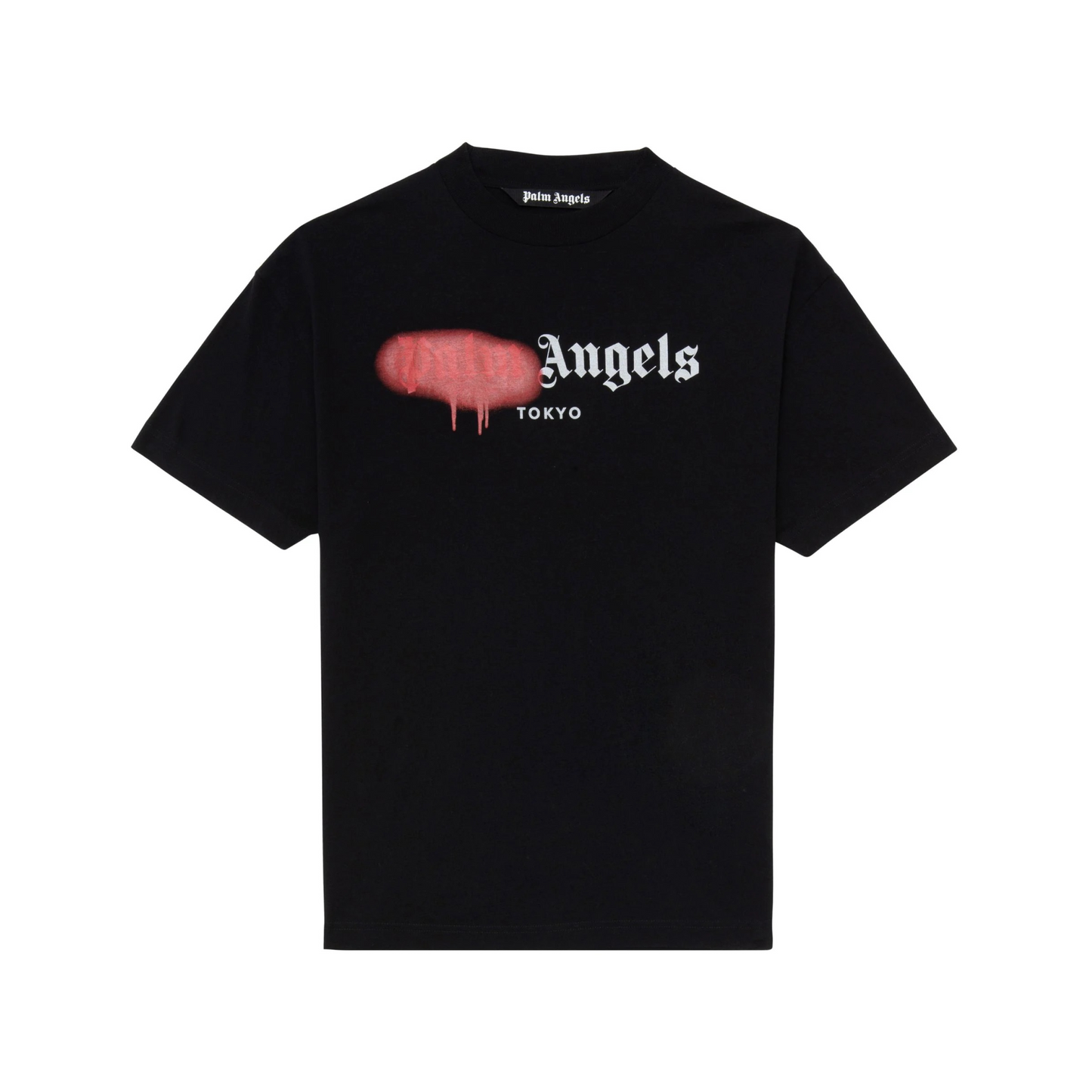 Palm Angels Tokyo Sprayed Logo Tee Black CRUIZER