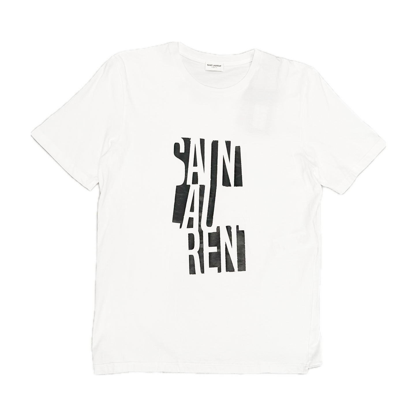 Saint Laurent Logo Tee White Saint Laurent