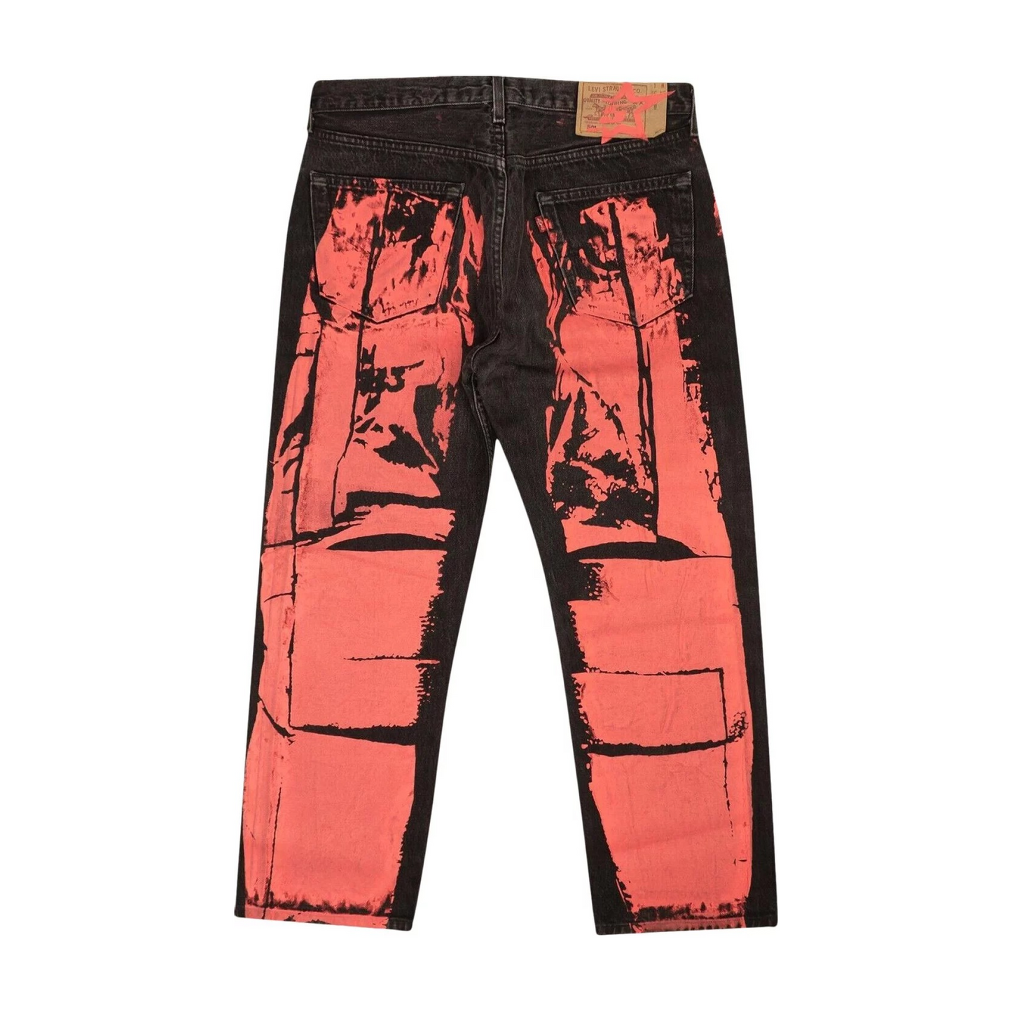 Sp5der x Levi's Vintage Painted Work Moto Jeans 'Black' SP5DER