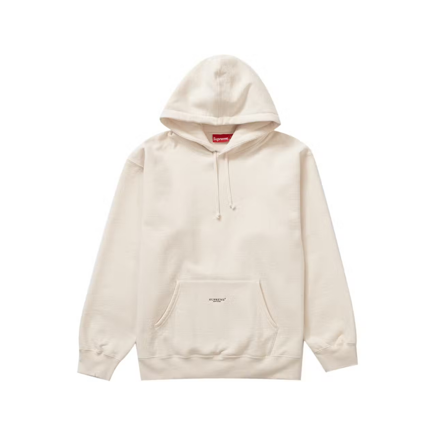 Supreme Micro Logo Hooded Sweatshirt Natural Supreme