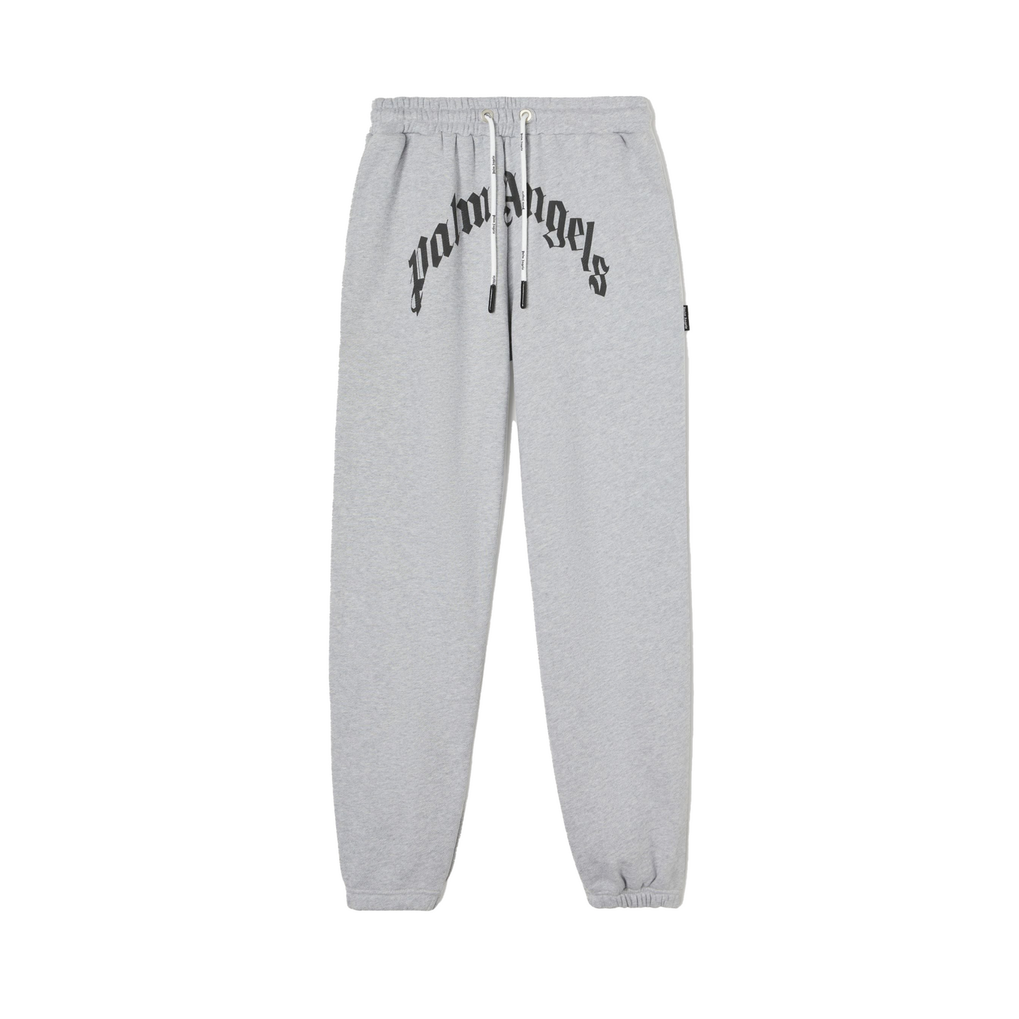Palm Angels Grey Curved Logo Sweatpants Palm Angels