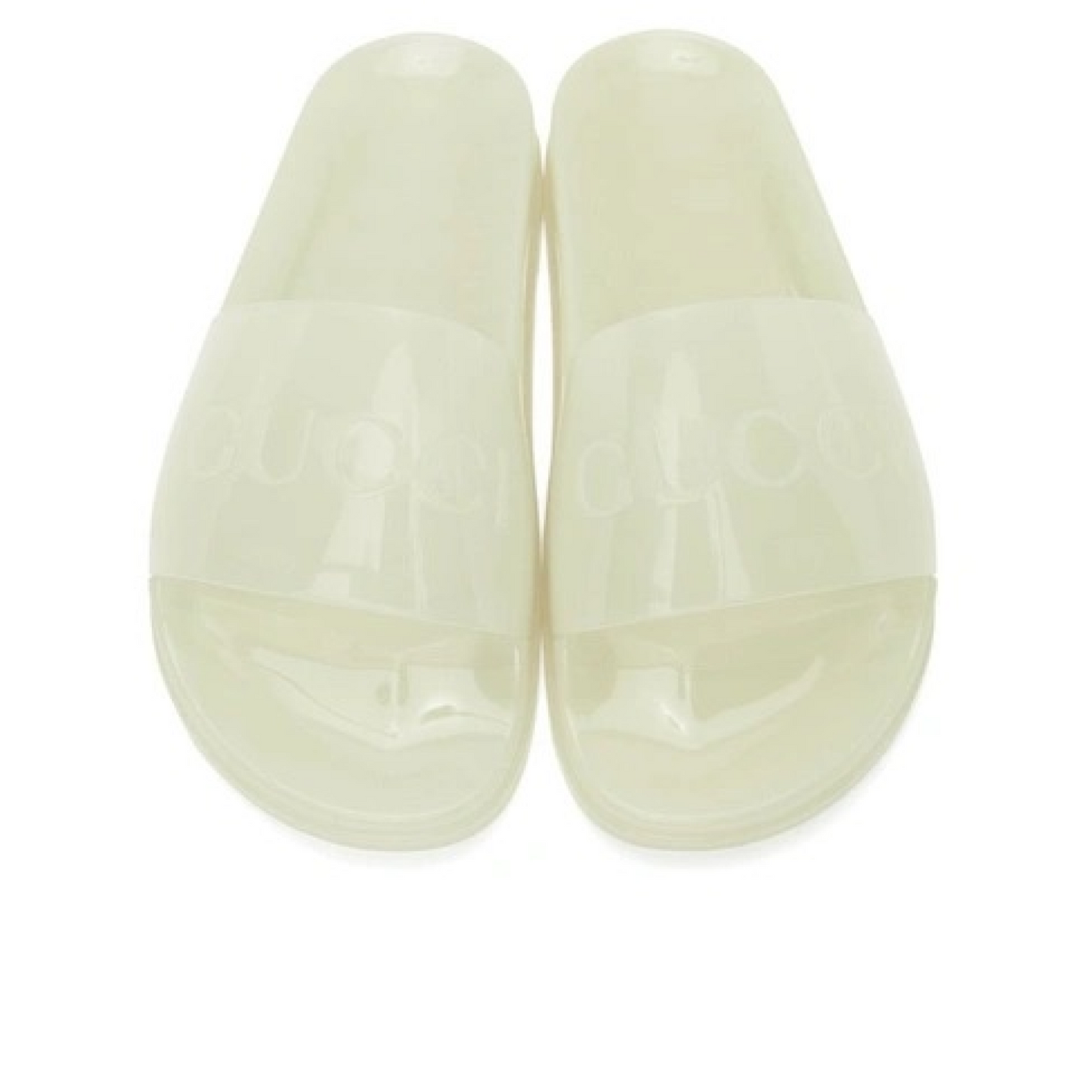 Gucci Transparent Logo-Embossed Slides Gucci