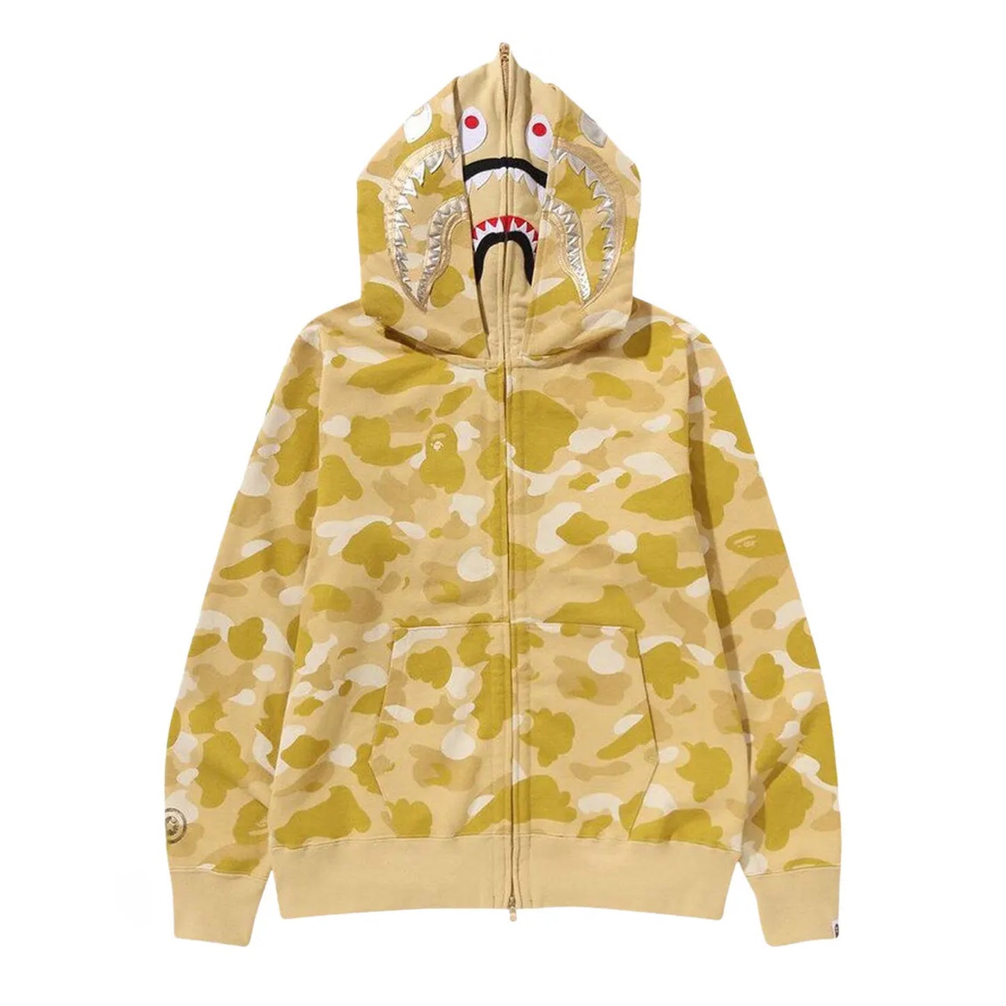 Bape Multi Camo Shark Kapuzenpullover mit durchgehendem Reißverschluss