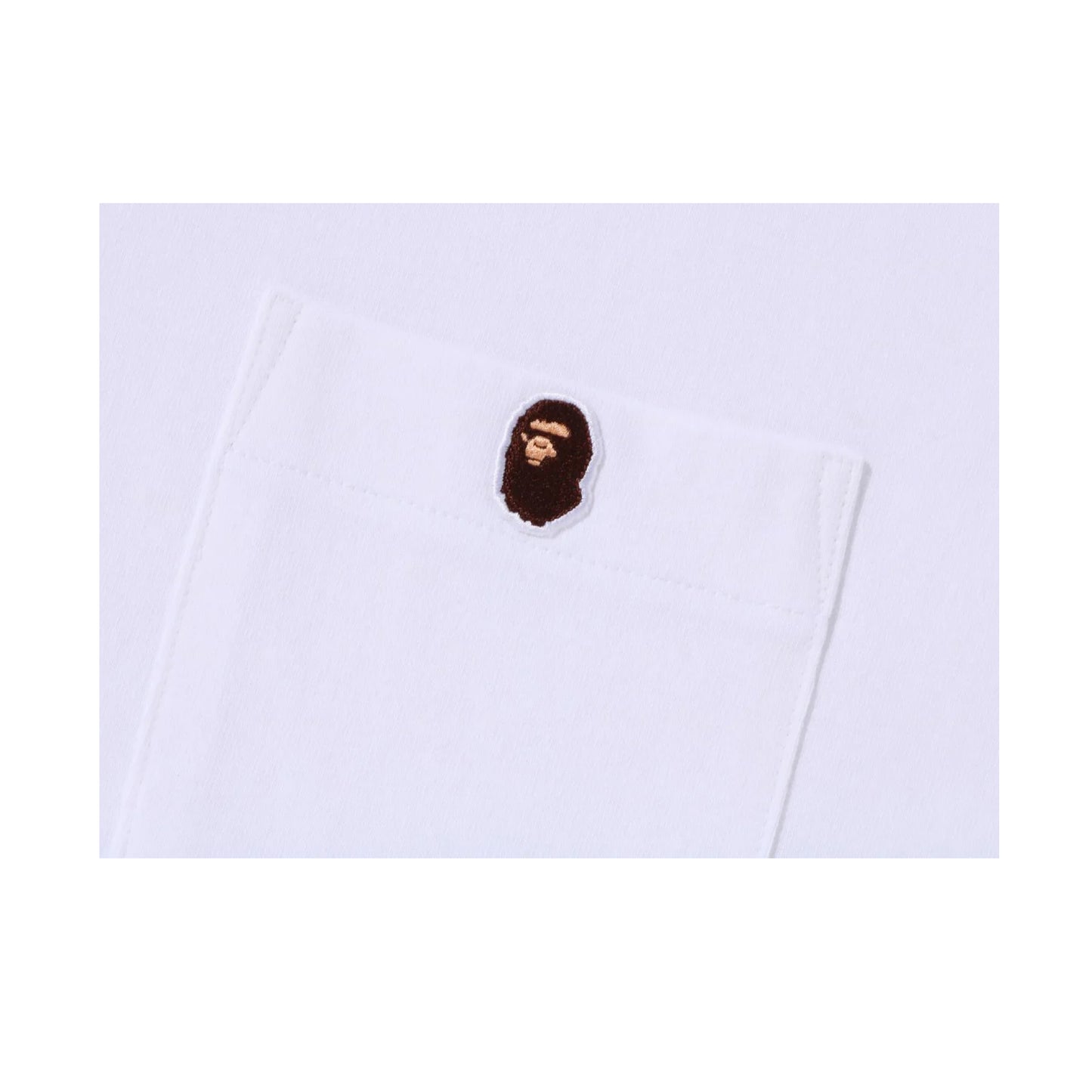 Bape A Bathing Ape Head One Point Pocket Tee