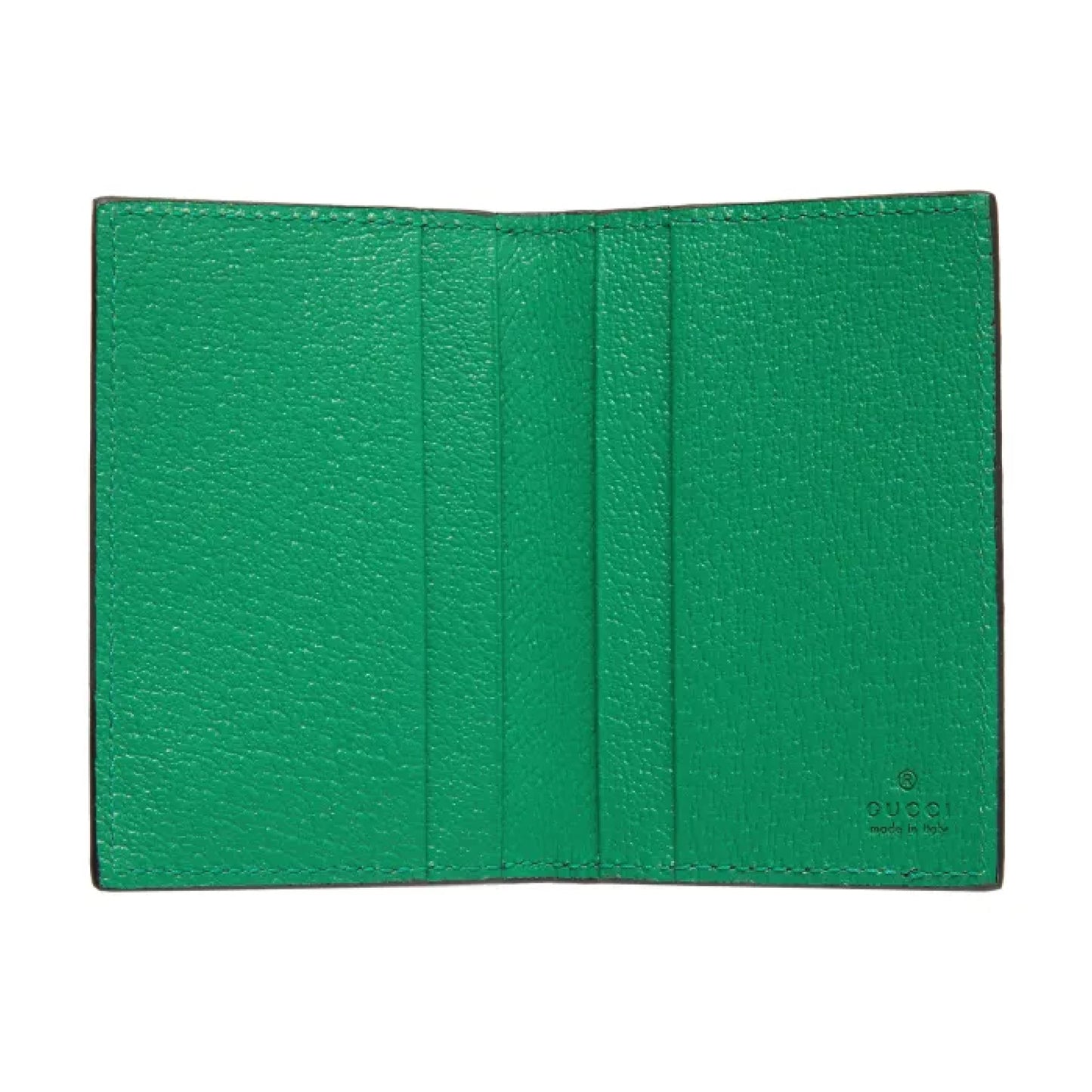 Gucci G Bold Card Holder Case Wallet Black/Green
