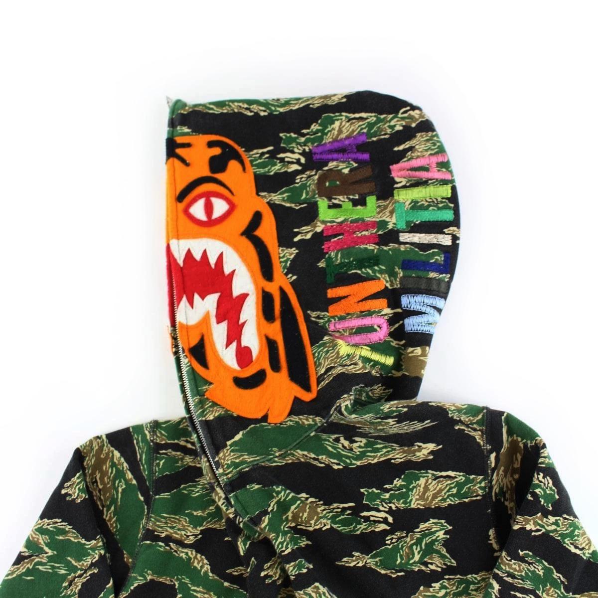 BAPE Tiger Camo Tiger Full Zip Hoodie Green Bape