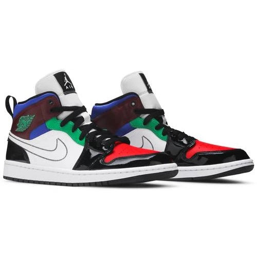 Air Jordan 1 Mid SE Black White Multi-Color (W) Air Jordan