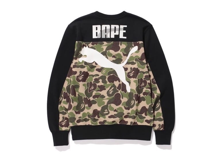 BAPE X Puma ABC Camo Crewneck Sweatshirt Green/Black Bape