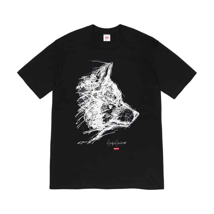Supreme Yohji Yamamoto Scribble Wolf Tee Black Supreme