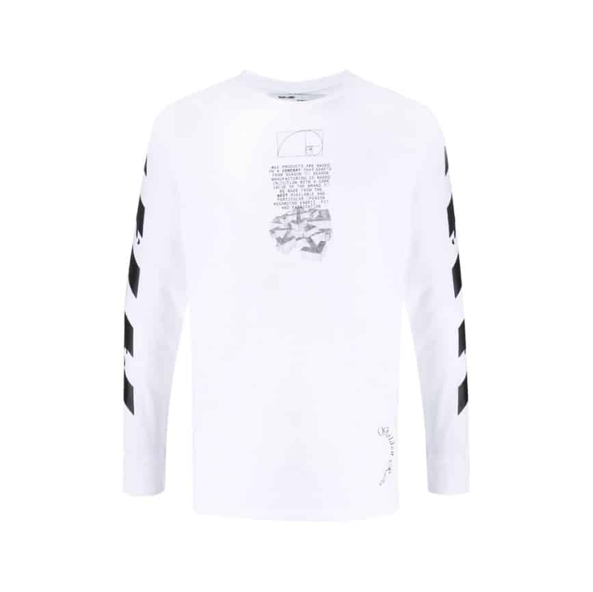 Off-White Slim Fit Dripping Arrows Longsleeve Tee White – CRUIZER