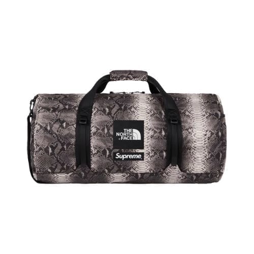 Supreme north face store duffel bag snakeskin