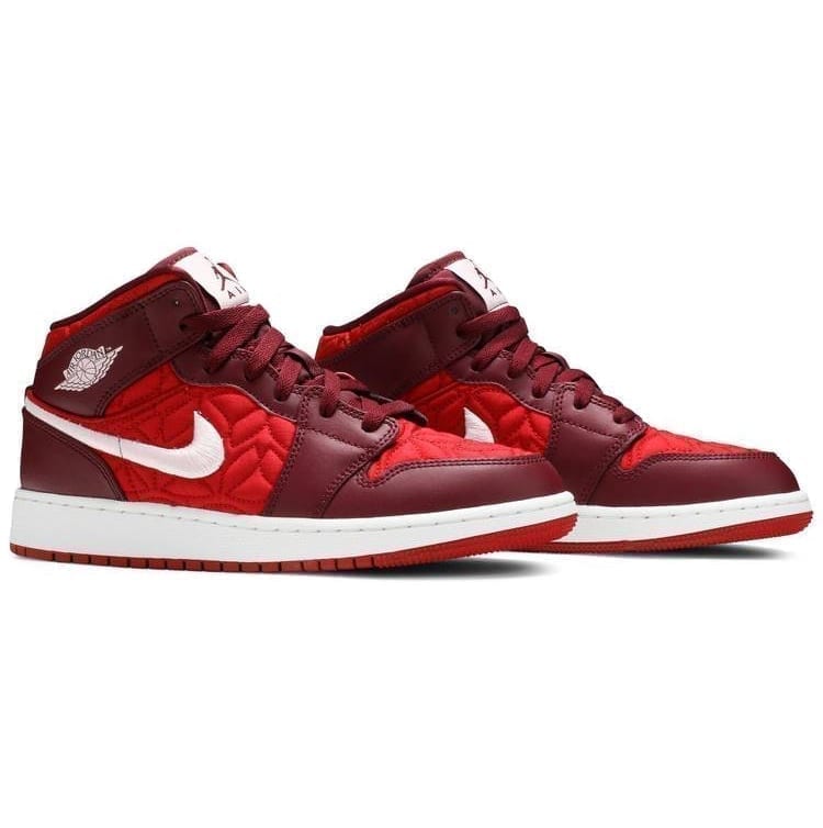 Air Jordan 1 Mid SE Red Quilt (GS) Air Jordan