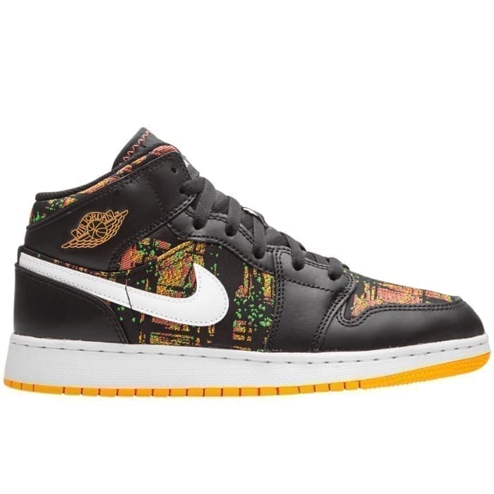 Air Jordan 1 Mid Black Laser Orange Bright Melon (GS) Air Jordan