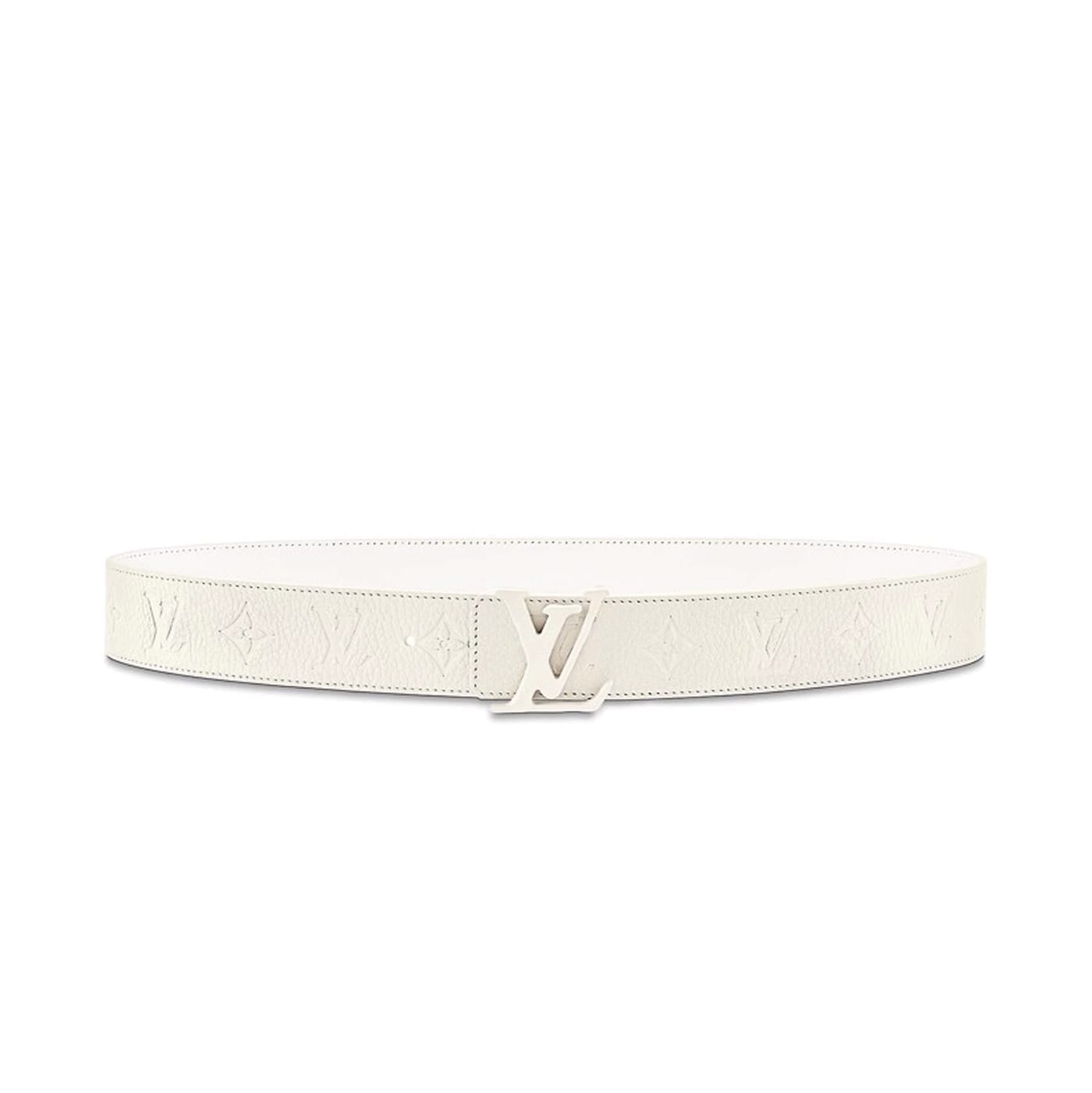 Louis Vuitton Initials Shape Belt Monogram 40MM Powder White Louis Vuitton