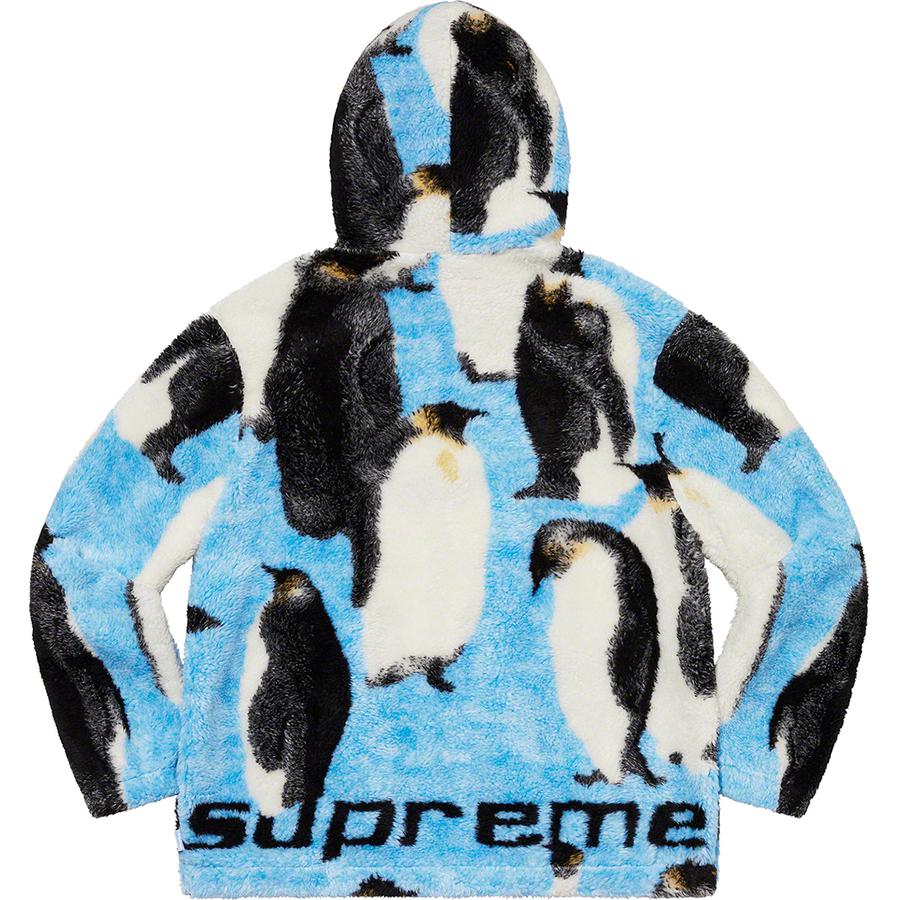 Supreme Penguins Hooded Fleece Jacket Blue Supreme