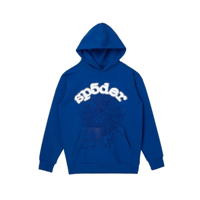 SP5DER Web Suit Hoodie Rhinestone Blue SP5DER