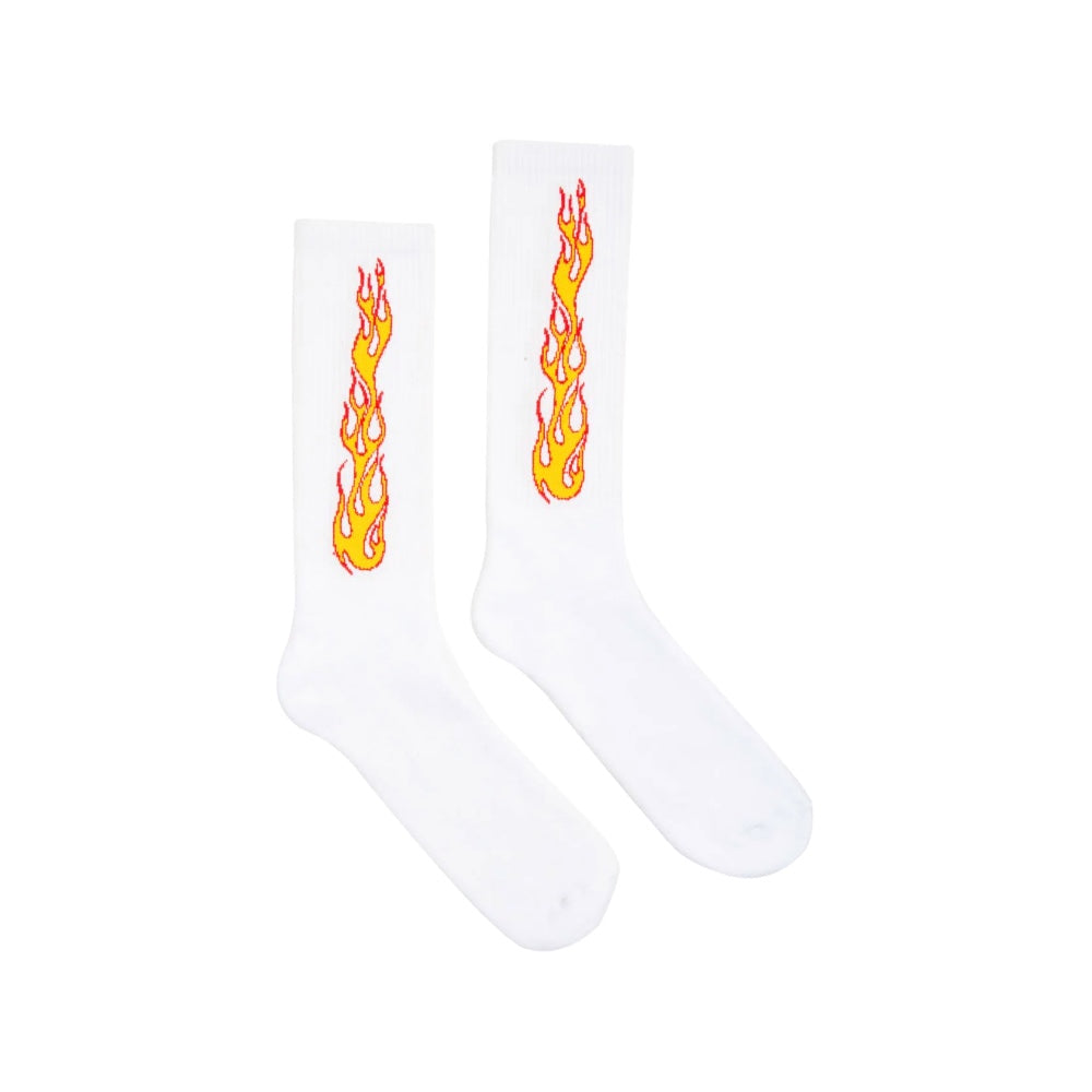 Palm Angels WhiteFlames Socks Palm Angels