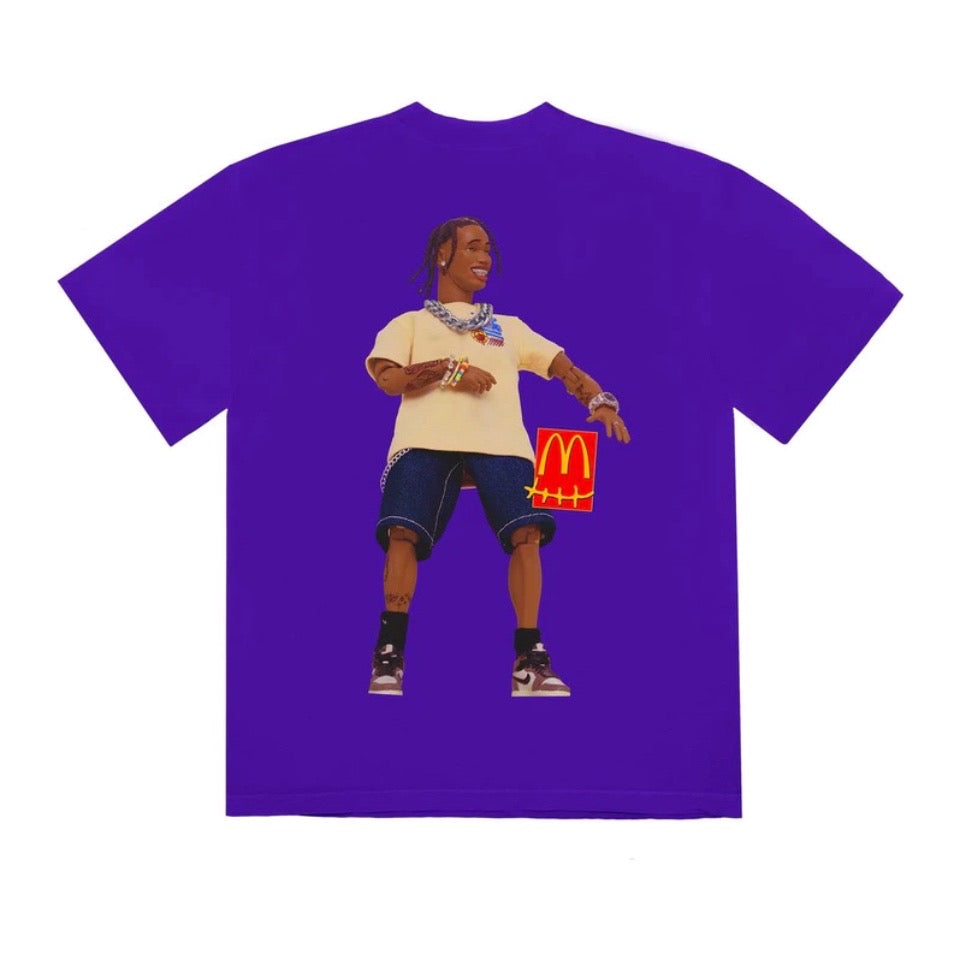 Travis Scott x McDonald's Action Figure Series II T-shirt Purple Travis Scott