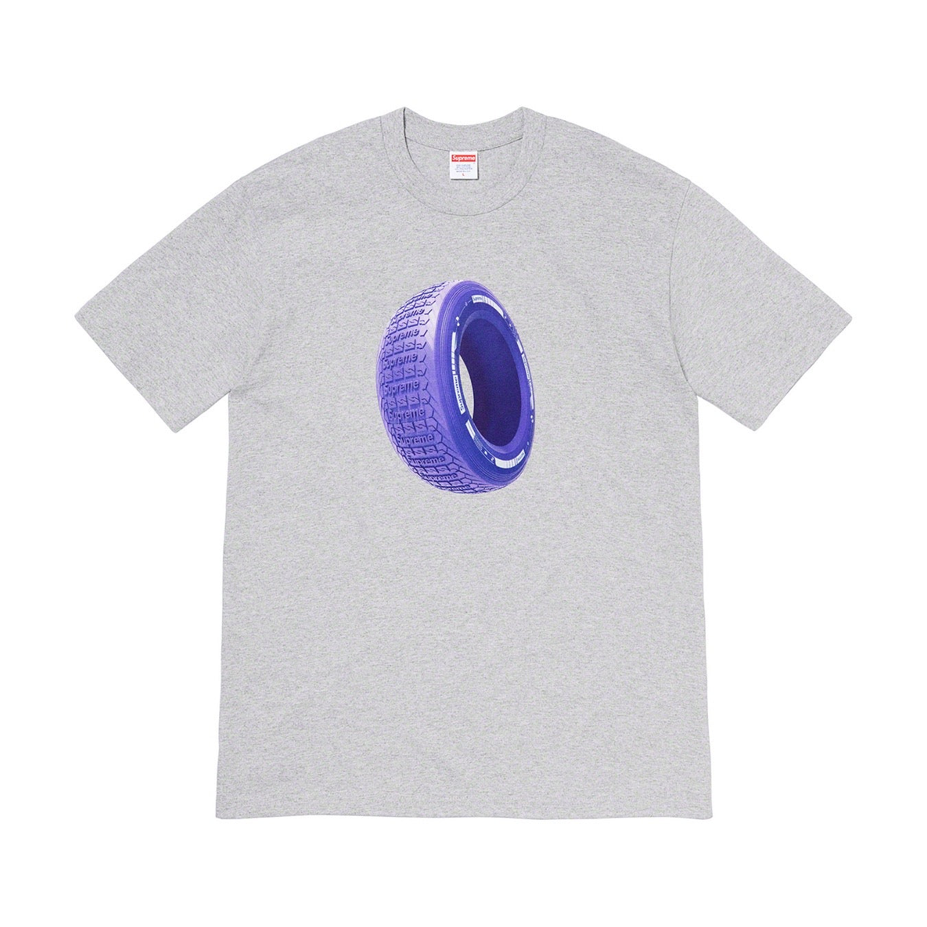 Supreme Tire Tee Heather Grey Supreme