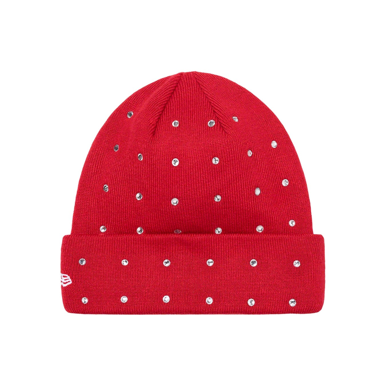 Supreme New Era Rhinestone Beanie Burnt Red Supreme