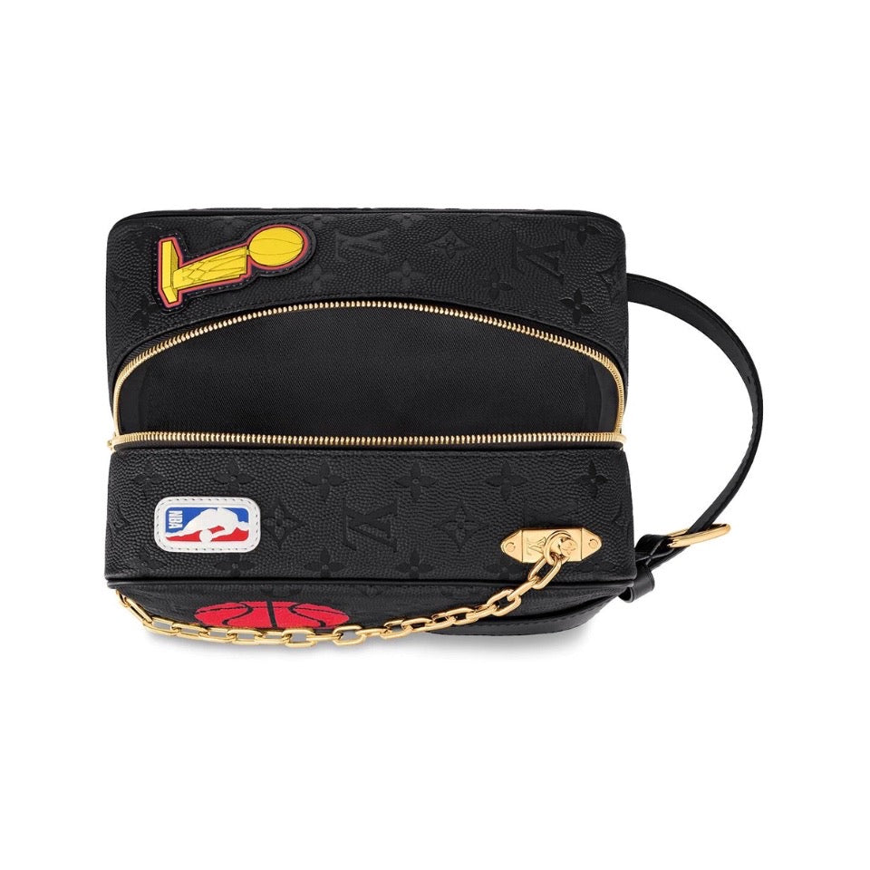 Louis Vuitton x NBA Hero Jacket Leather Cloackroom Dopp Kit Monogram Black Louis Vuitton