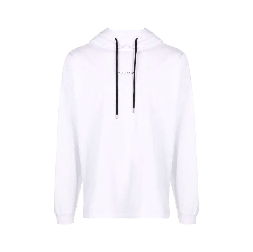 1017 ALYX 9SM Logo Print Cotton Hoodie White 1017 ALYX