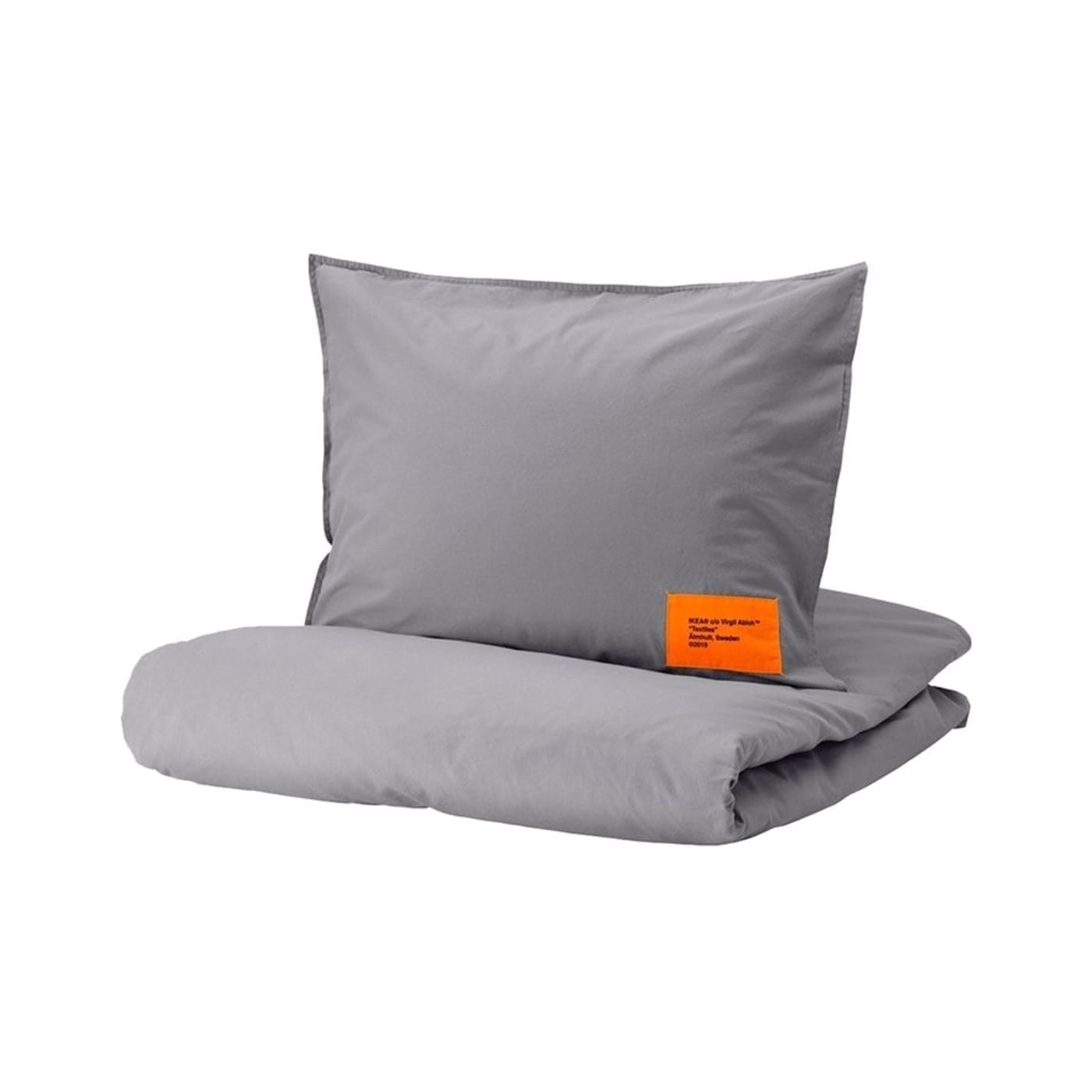 Virgil Abloh x IKEA MARKERAD EU Duvet Cover and 1 Pillowcase 150x200cm Gray